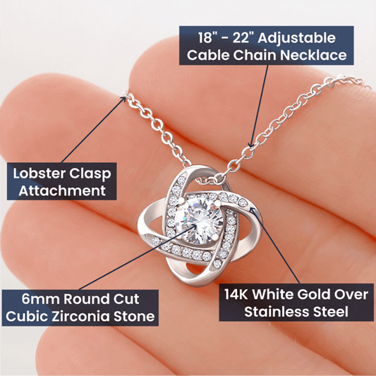 Godmother & Godchild Necklace, Gift for Godmother from Godchild, Godmother Gift, Jewelry for Godmother, Love Knot Necklace