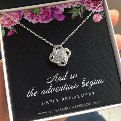 Gifts for Women, New Job, Promotion, Service Appreciation, Retirement Gift for Her, New Beginnings, CZ Diamond Necklace