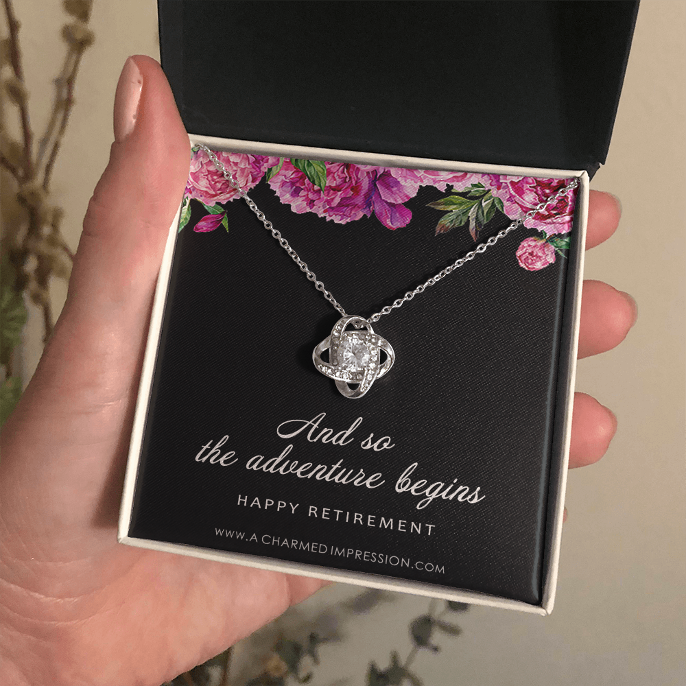 Gifts for Women, New Job, Promotion, Service Appreciation, Retirement Gift for Her, New Beginnings, CZ Diamond Necklace