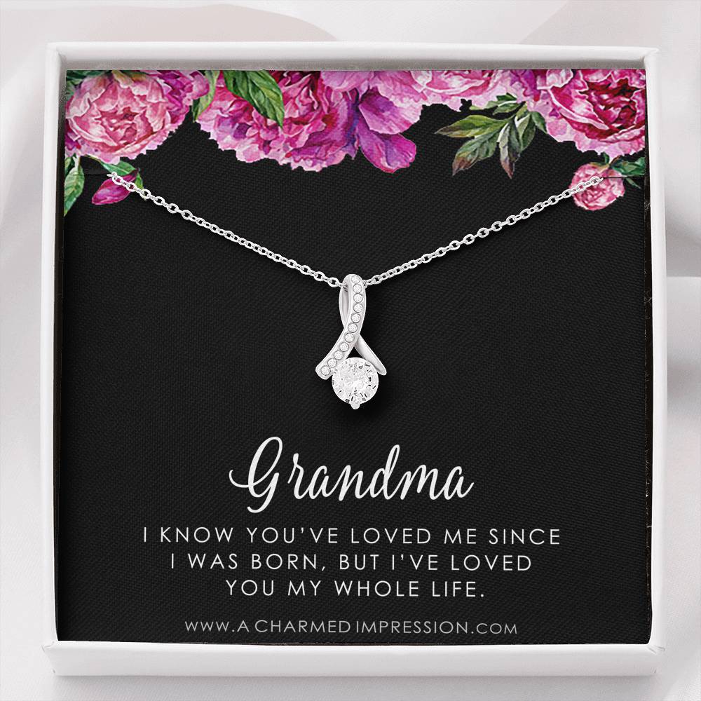 Grandma Gift, Grandmother Grandson Gift, Grandmother Granddaughter Necklace, To My Grandma From Grandchild Jewelry, Top Grandma Gift