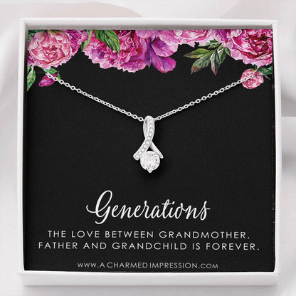 Three Generations of Love • Grandmother, Father, Daughter/Son Jewelry • Gift for Dad Grandma Grandchild, Thoughtful Gifts for Women, Nana Jewelry