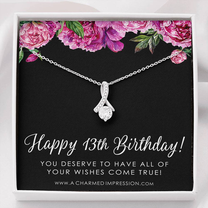 13th Birthday Girl, 13th Birthday Gift Official Teenager, Thirteenth Birthday Necklace, Gift for 13 Year Old Girl Gifts, Teen Birthday Standard Box