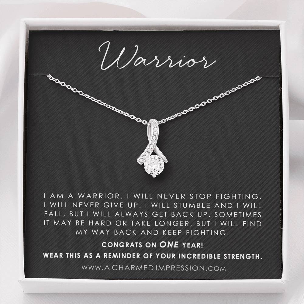 Addiction Recovery Gift, Warrior Necklace, Fighter Jewelry, NA, AA Gifts Women, Sobriety Anniversary, Sober Birthday
