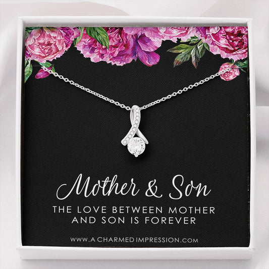 Gifts for Mom Jewelry, Mother and Son Necklace, Boy Mom Gift, Mom Gift from Son, Mother of the Groom, Mother's Day Birthday