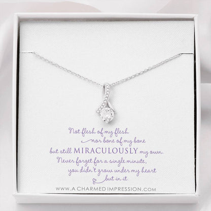 Unbiological Mother & Child Gift, Intentional Keepsake Jewelry, Adoption Gotcha Day Gifts for Women Girls, Daughter Stepdaughter, Unique Meaningful