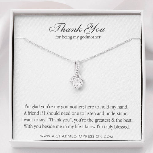Godmother & Godson Necklace, Gift for Godmother from Godson, Godmother Gift, Jewelry for Godmother,