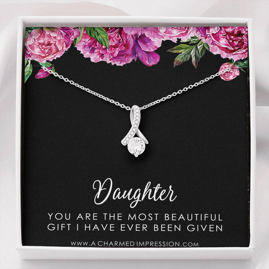 Daughter Gift From Mom Dad, Father & Daughter Gift, Mother Daughter Necklace, Gift for Daughter, Present for Birthday, To My Daughter