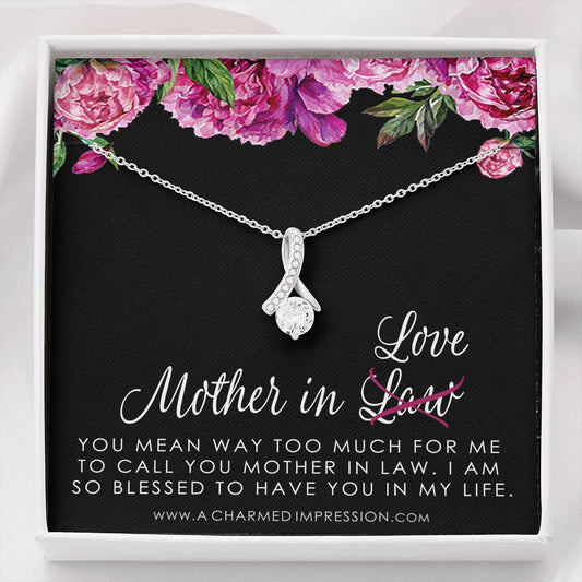 Sentimental Mother In Law Wedding Gift From Bride, Mother of the Groom Necklace, Future Mother in Law Wedding Gift, Gift For Mother-In-Law