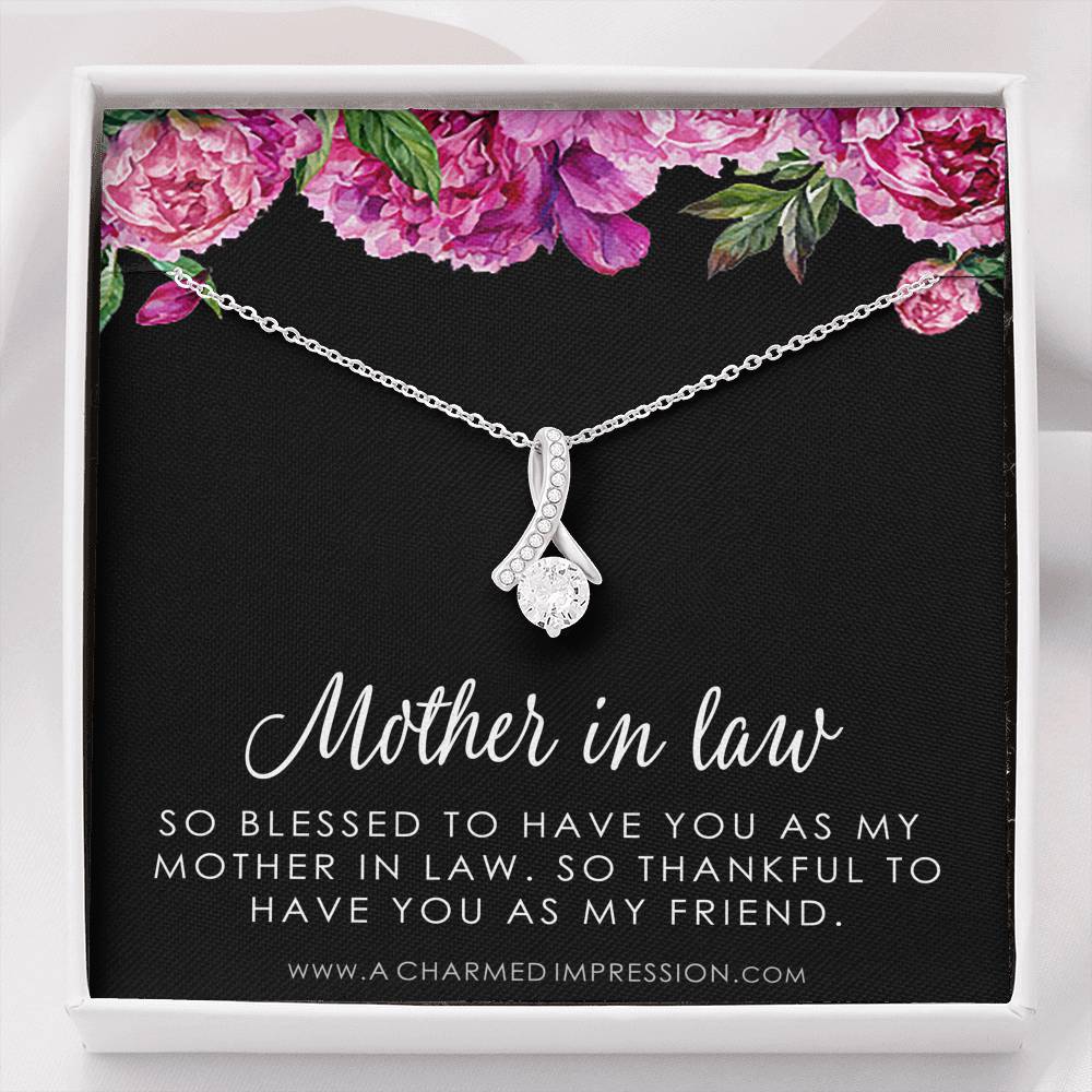 Sentimental Mother In Law Wedding Gift From Bride, Mother of the Groom Necklace, Future Mother in Law Wedding Gift, Gift For Mother-In-Law