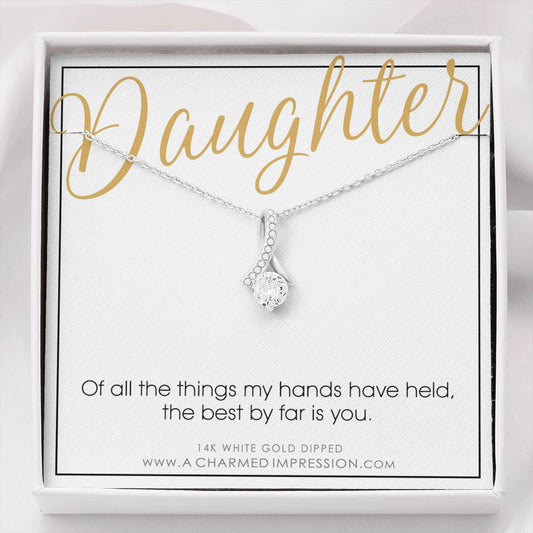 Gift for Daughter Necklace, Daughter Gift from Mom and Dad, To My Daughter, Daughter Birthday Gift for Women or Teenage Girl
