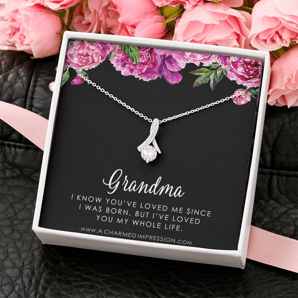 Grandma Gift, Grandmother Grandson Gift, Grandmother Granddaughter Necklace, To My Grandma From Grandchild Jewelry, Top Grandma Gift