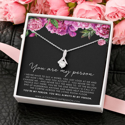 You Are My Person Gift, Best Friend Gift, You're My Person Necklace, Greys Anatomy Quote, Bestie Gift, BFF Gift
