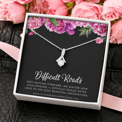 Encouragement Gift, Cancer Survivor Necklace, Breast Cancer Support, Strength Necklace, Infertility Miscarry Gift, Depression, Mental Health