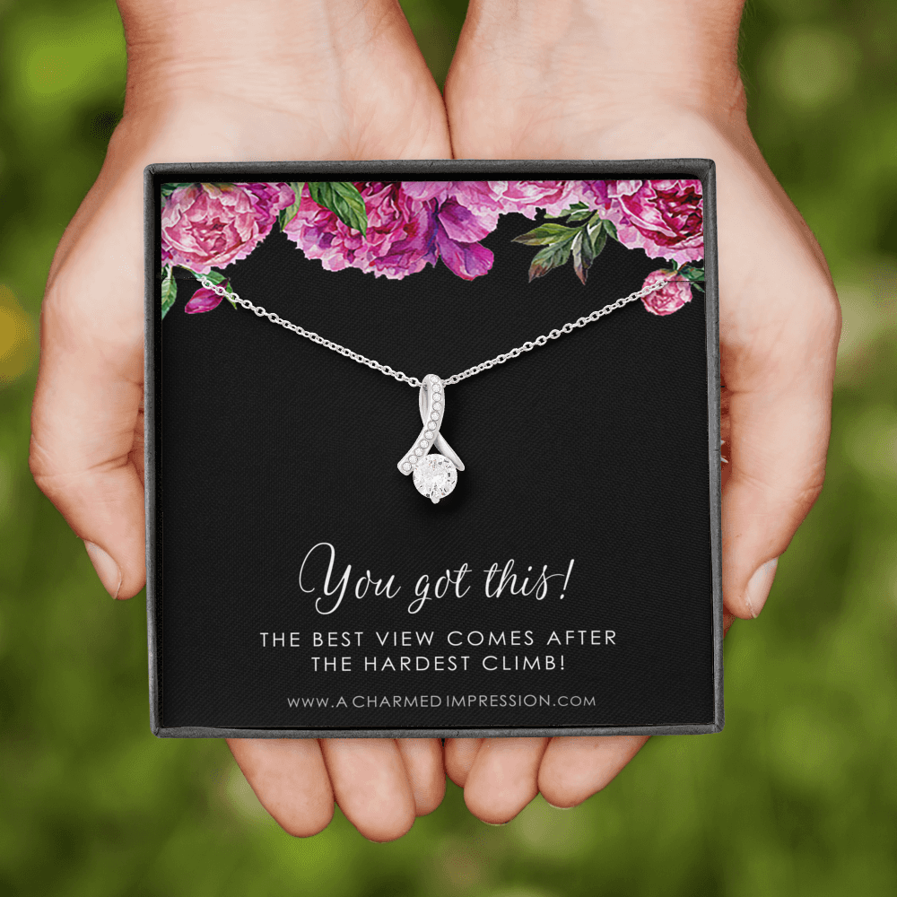 Strength Necklace, Depression, Mental Health, Cancer Survivor Necklace, Breast Cancer Survivor, Infertility Miscarry Gift, Fertility Wish