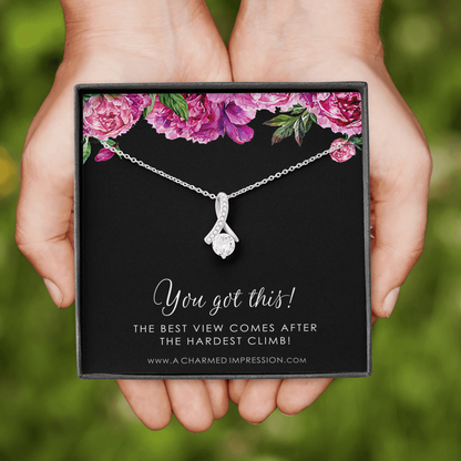 Strength Necklace, Depression, Mental Health, Cancer Survivor Necklace, Breast Cancer Survivor, Infertility Miscarry Gift, Fertility Wish
