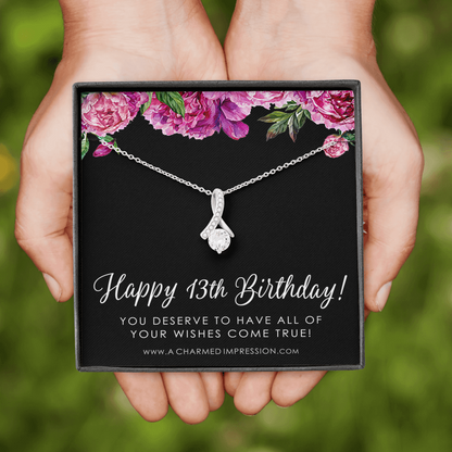 13th Birthday Girl, 13th Birthday Gift Official Teenager, Thirteenth Birthday Necklace, Gift for 13 Year Old Girl Gifts, Teen Birthday