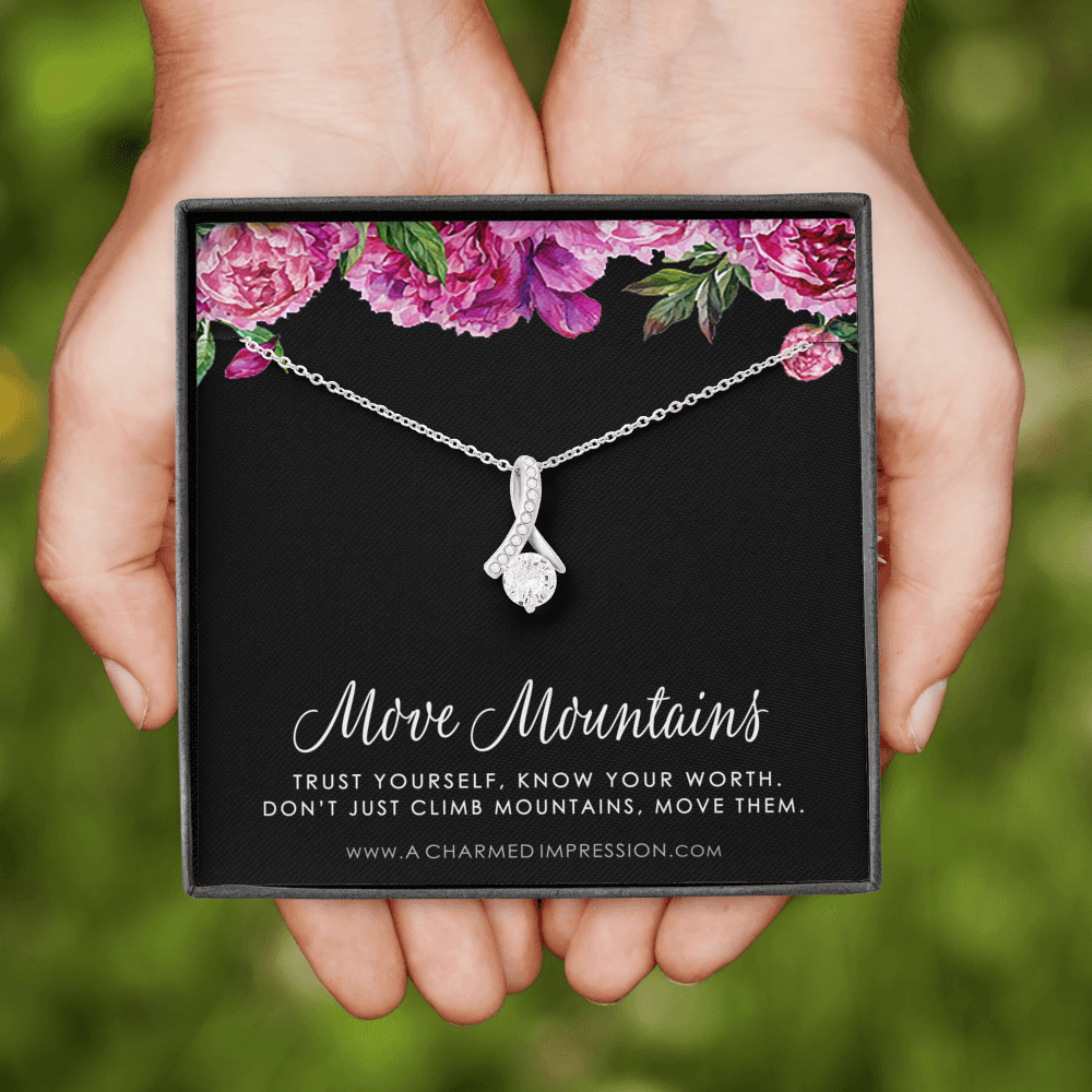 Encouragement Gift, Cancer Survivor Necklace, Breast Cancer Support, Strength Necklace, Infertility Miscarry Gift, Depression, Mental Health
