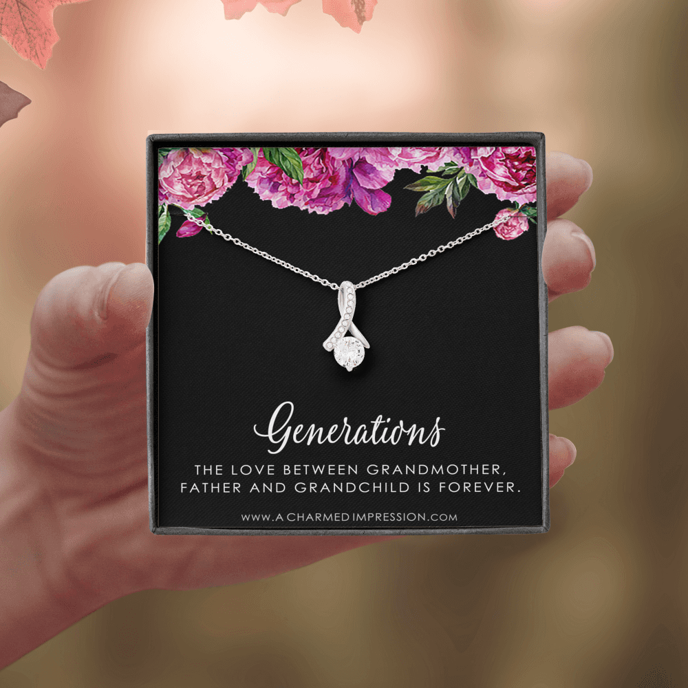 Three Generations of Love • Grandmother, Father, Daughter/Son Jewelry • Gift for Dad Grandma Grandchild, Thoughtful Gifts for Women, Nana Jewelry