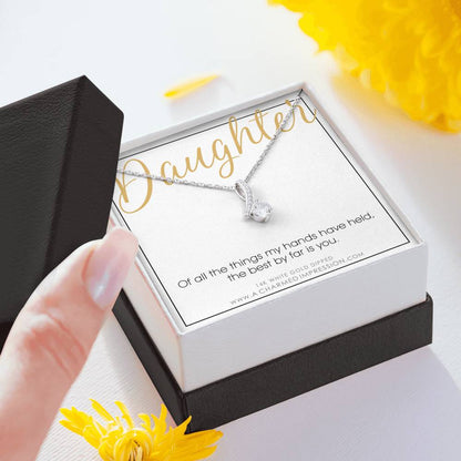 Gift for Daughter Necklace, Daughter Gift from Mom and Dad, To My Daughter, Daughter Birthday Gift for Women or Teenage Girl