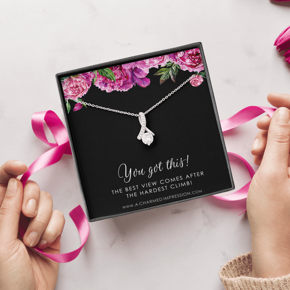 Strength Necklace, Depression, Mental Health, Cancer Survivor Necklace, Breast Cancer Survivor, Infertility Miscarry Gift, Fertility Wish