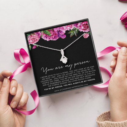 You Are My Person Gift, Best Friend Gift, You're My Person Necklace, Greys Anatomy Quote, Bestie Gift, BFF Gift