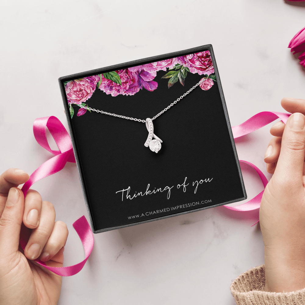 Thinking Of You Gift, Thinking of you Necklace, Just Because Gift, Thinking of you Jewelry, Missing You Gift, Missing You Necklace