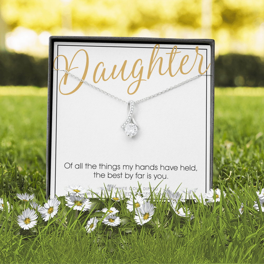 Gift for Daughter Necklace, Daughter Gift from Mom and Dad, To My Daughter, Daughter Birthday Gift for Women or Teenage Girl