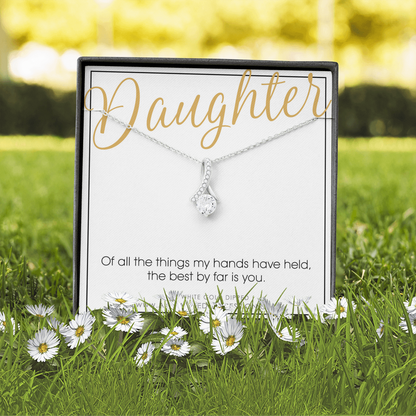 Gift for Daughter Necklace, Daughter Gift from Mom and Dad, To My Daughter, Daughter Birthday Gift for Women or Teenage Girl