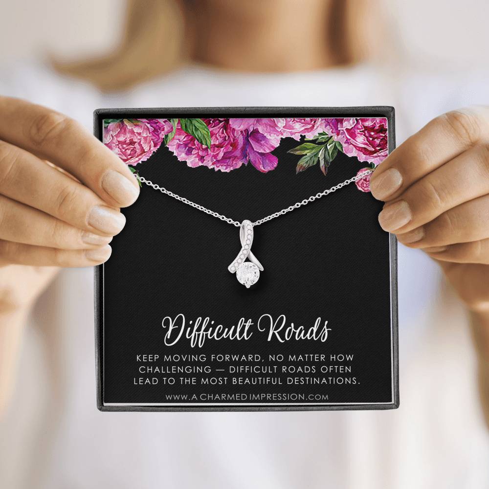 Encouragement Gift, Cancer Survivor Necklace, Breast Cancer Support, Strength Necklace, Infertility Miscarry Gift, Depression, Mental Health