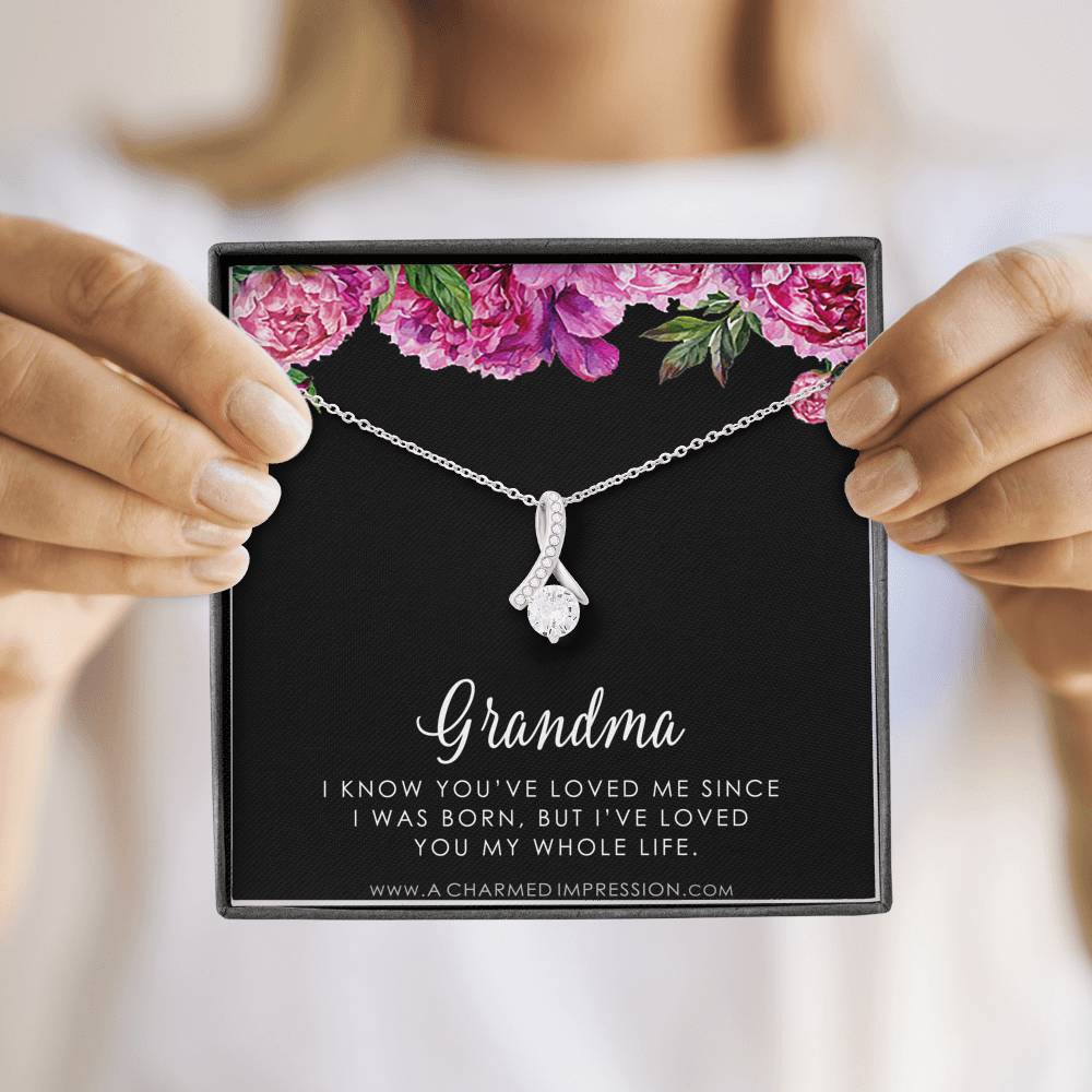 Grandma Gift, Grandmother Grandson Gift, Grandmother Granddaughter Necklace, To My Grandma From Grandchild Jewelry, Top Grandma Gift