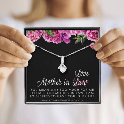 Sentimental Mother In Law Wedding Gift From Bride, Mother of the Groom Necklace, Future Mother in Law Wedding Gift, Gift For Mother-In-Law
