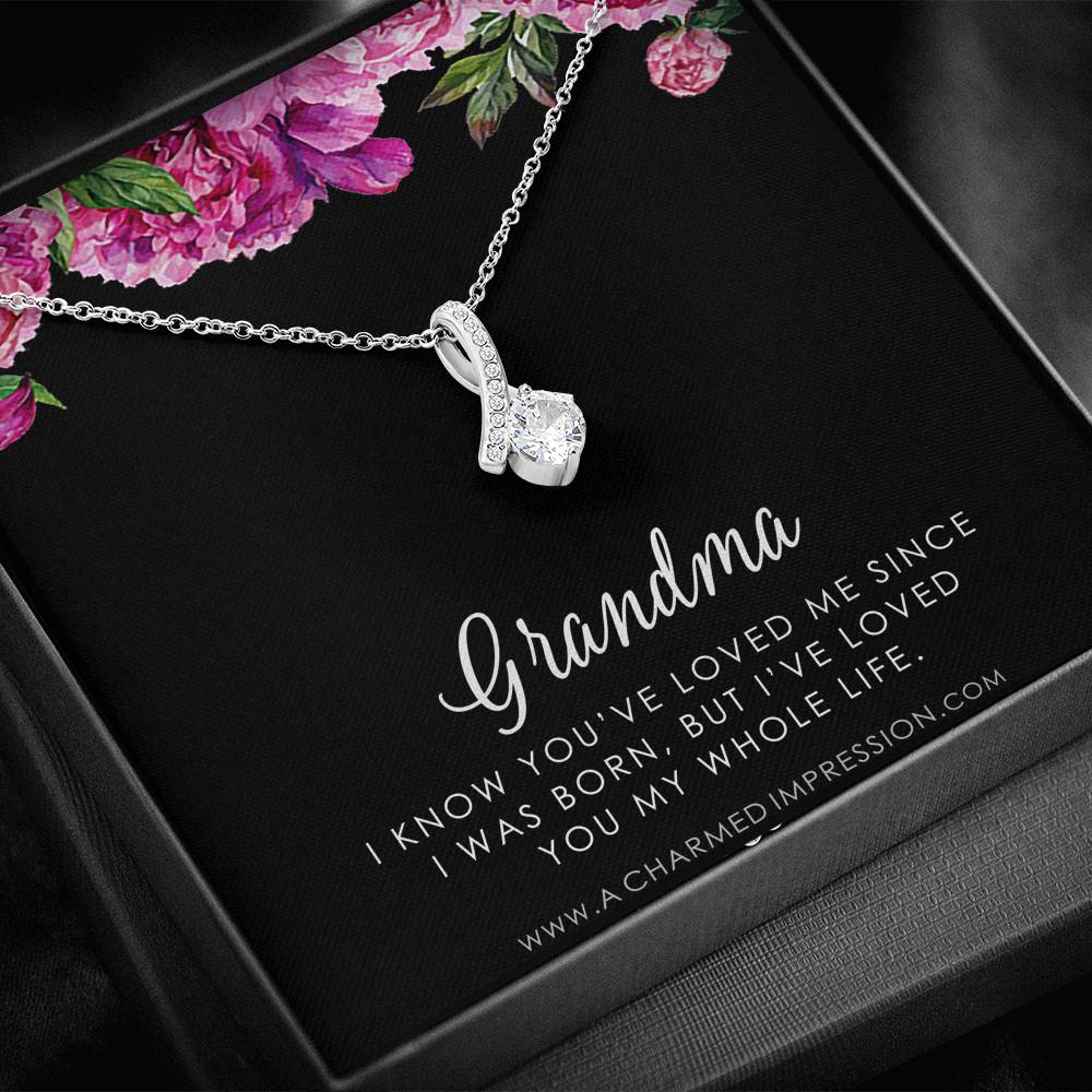 Grandma Gift, Grandmother Grandson Gift, Grandmother Granddaughter Necklace, To My Grandma From Grandchild Jewelry, Top Grandma Gift