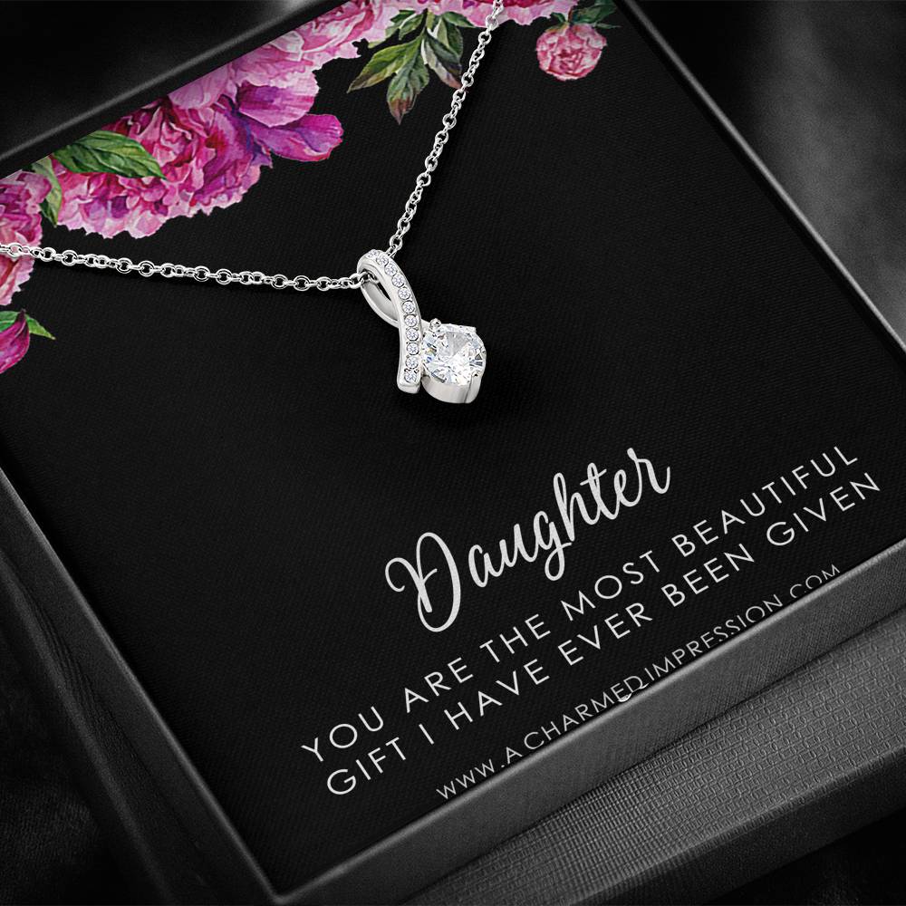 Daughter Gift From Mom Dad, Father & Daughter Gift, Mother Daughter Necklace, Gift for Daughter, Present for Birthday, To My Daughter