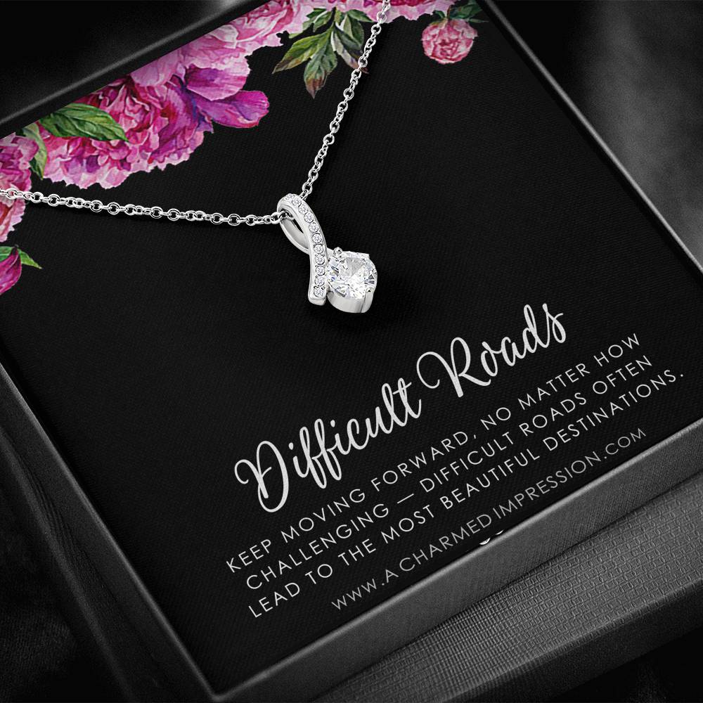 Encouragement Gift, Cancer Survivor Necklace, Breast Cancer Support, Strength Necklace, Infertility Miscarry Gift, Depression, Mental Health