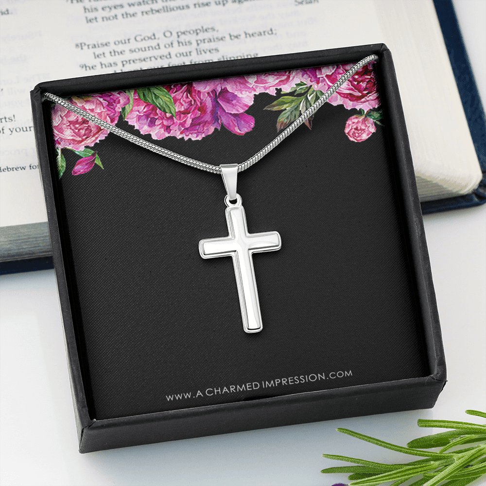 Confirmation - Spiritual Journey Artisan Cross Necklace Confirmation Card, Gifts, Baptism Gift, Presents, Jewelry, Boy Confirmation, Girl