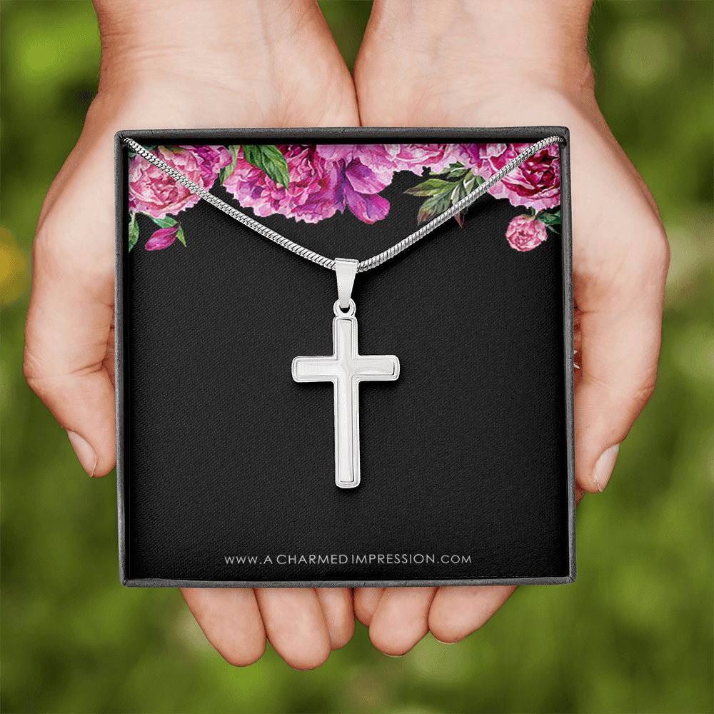Confirmation - Spiritual Journey Artisan Cross Necklace Confirmation Card, Gifts, Baptism Gift, Presents, Jewelry, Boy Confirmation, Girl