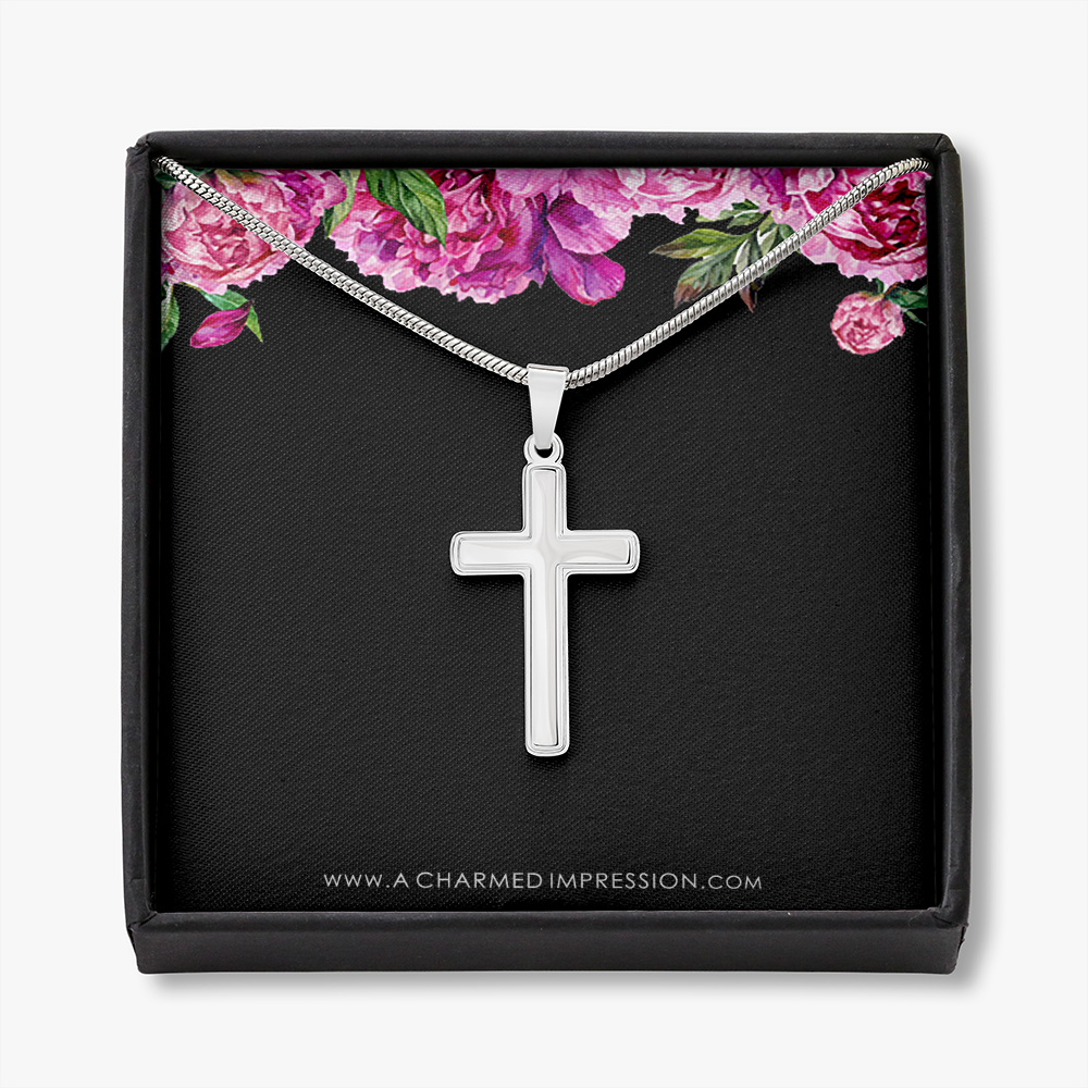 Confirmation - Spiritual Journey Artisan Cross Necklace Confirmation Card, Gifts, Baptism Gift, Presents, Jewelry, Boy Confirmation, Girl