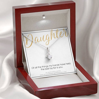 Gift for Daughter Necklace, Daughter Gift from Mom and Dad, To My Daughter, Daughter Birthday Gift for Women or Teenage Girl