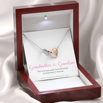 Grandma Gift From Grandson, Grandmother Grandson Gift, Grandmother Necklace, To My Grandma From Grandson Jewelry, Top Grandma Gift