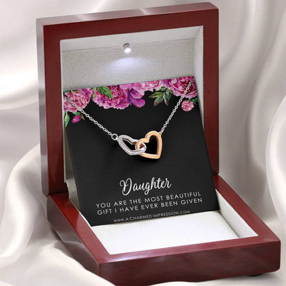 Daughter Gift From Mom Dad, Father & Daughter Gift, Mother Daughter Necklace, Gift for Daughter, Present for Birthday, To My Daughter