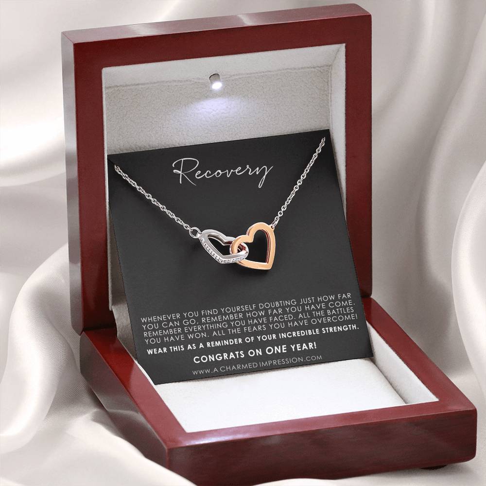 Recovery Gift, Recovery Necklace, Fighter Jewelry, Eating Disorder, NA, AA Gifts, Sobriety Anniversary, Sober Birthday