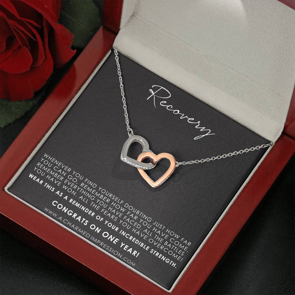 Recovery Gift, Recovery Necklace, Fighter Jewelry, Eating Disorder, NA, AA Gifts, Sobriety Anniversary, Sober Birthday