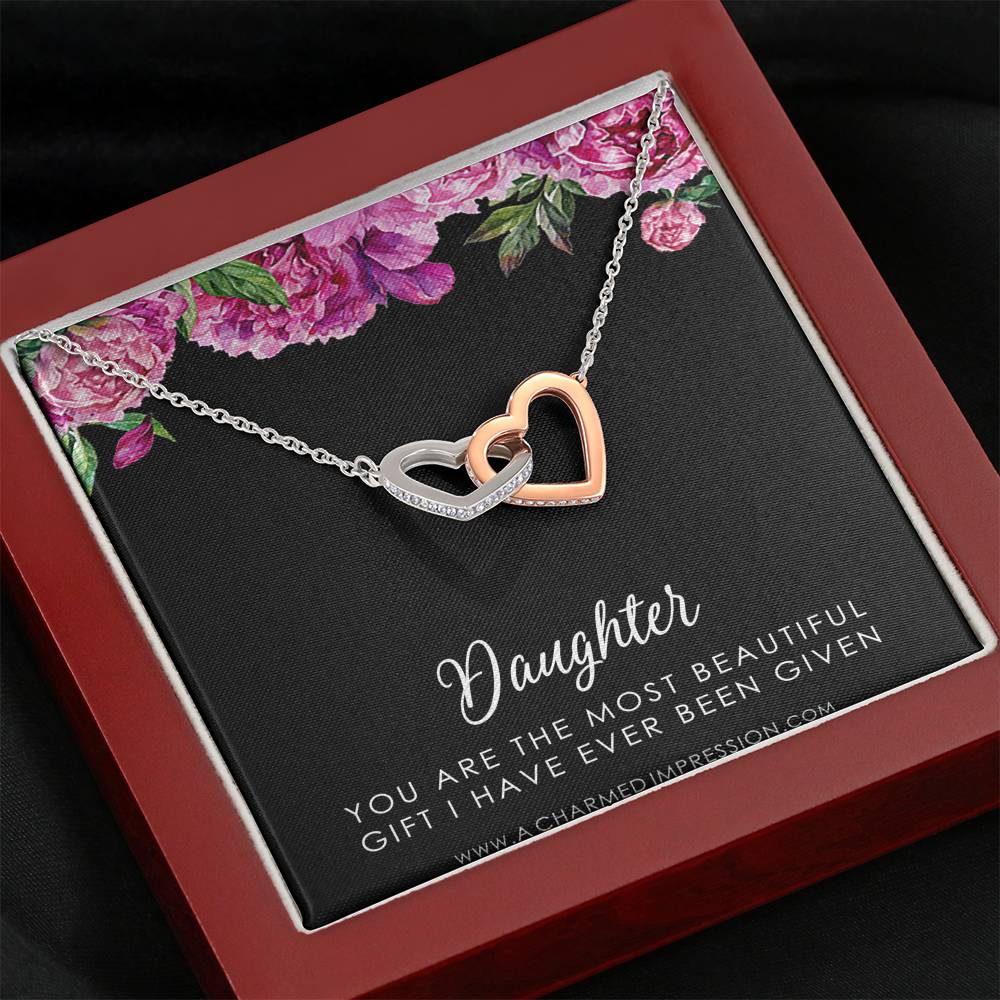 Daughter Gift From Mom Dad, Father & Daughter Gift, Mother Daughter Necklace, Gift for Daughter, Present for Birthday, To My Daughter