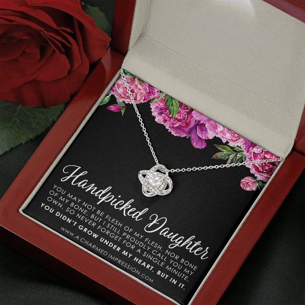 Handpicked Daughter, Stepdaughter Gift for Step Daughter, Infinite Love, Bonus Daughter, Adopted Child, Gift for Girls, Unbiological Child