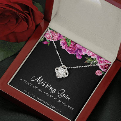 Remembrance Jewelry • Gift for Loss of Loved One • Memory Keepsake Charm • Sympathy Gift • A Piece of My Heart is in Heaven