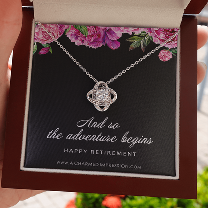 Gifts for Women, New Job, Promotion, Service Appreciation, Retirement Gift for Her, New Beginnings, CZ Diamond Necklace